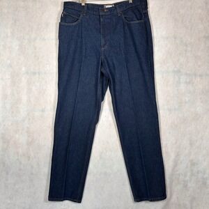 LL Bean Jeans Mens 38x32 Classic Fit Dark Wash Blue Denim Good 220626